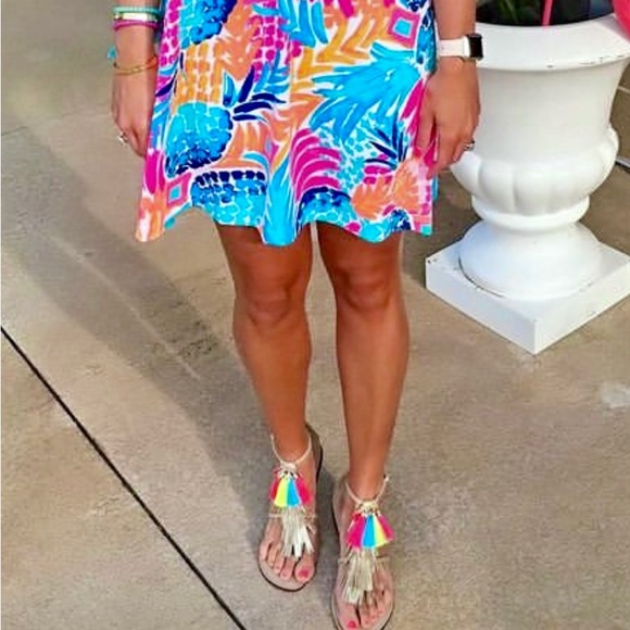 Lilly Pulitzer NWT Zoe Sandals Gold Metallic Size 7, 9.5 M - Picture 2 of 16